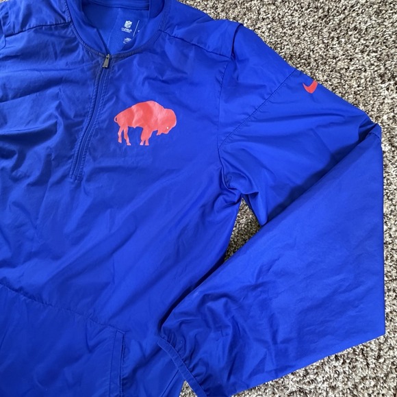 NIKE Storm-Fit On Field Buffalo Bills Long Sleeve 1/4 Zip Pullover Men's Large - Picture 7 of 10